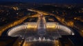 Capital of the Vatican, St. Peter's Square, Catholic religious architecture, top view. AI generated. Royalty Free Stock Photo