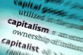 Capitalism - an economic and political system Royalty Free Stock Photo