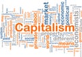 Capitalism management word cloud Royalty Free Stock Photo