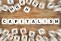 Capitalism politics financial money rich economy dice business c Royalty Free Stock Photo