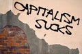 Capitalism sucks Royalty Free Stock Photo