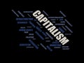 Capitalism - word cloud wordcloud - terms from the globalization, economy and policy environment Royalty Free Stock Photo