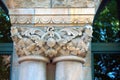 Capitals of columns and pilasters of buildings of eclectic architecture