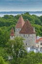 Capitals of Europe. The landmarks from Tallinn, Estonia, photographed from above during a beautiful summer day. Royalty Free Stock Photo
