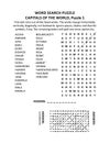 Capitals of the world word search puzzle, puzzle 1 of 10 Royalty Free Stock Photo