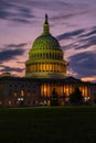 Capitol building. Capitol hill, Washington DC. Majestic Congress is a landmark. Central Capitol houses government Royalty Free Stock Photo