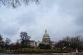 Capitol Building in a cloudy day in winter in Washington DC, USA Royalty Free Stock Photo