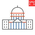 Capitol Building color line icon, USA and congress, washington capitol sign vector graphics, editable stroke linear icon Royalty Free Stock Photo