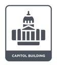 capitol building icon in trendy design style. capitol building icon isolated on white background. capitol building vector icon Royalty Free Stock Photo