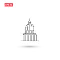 Capitol building icon vector isolated 5 Royalty Free Stock Photo
