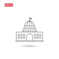 Capitol building icon vector isolated 4 Royalty Free Stock Photo