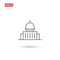 Capitol building icon vector isolated 8 Royalty Free Stock Photo