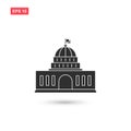 Capitol building icon vector isolated 3 Royalty Free Stock Photo