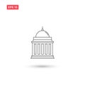 Capitol building icon vector isolated Royalty Free Stock Photo