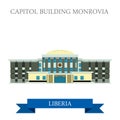 Capitol Building Monrovia in Liberia vector illust