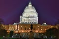 Capitol Building at Night Construction - Washington, D.C. Royalty Free Stock Photo