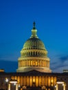 Capitol building at sunset, Capitol Hill, Washington DC. American Congress. Royalty Free Stock Photo