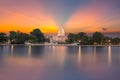 Capitol building sunset congress of USA Royalty Free Stock Photo