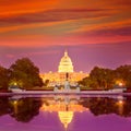 Capitol building sunset Washington DC congress Royalty Free Stock Photo