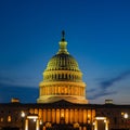 Capitol building. United States Capitol Building at night, Capitol Hill, Washington DC. Night photo of Washington D.C Royalty Free Stock Photo