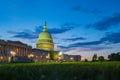 Capitol building. US National Capitol in Washington, DC. American landmark. Photo of of Capitol Hill sunsets. Royalty Free Stock Photo