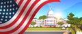 Capitol building washington D.C. USA presidential inauguration day celebration concept greeting card