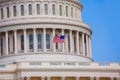 Capitol building Washington DC american flag USA Royalty Free Stock Photo