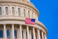 Capitol building Washington DC american flag USA Royalty Free Stock Photo