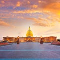 Capitol building Washington DC sunset US congress Royalty Free Stock Photo