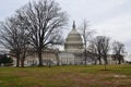 Capitol Building in Winter in Washington DC USA in cloudy day Royalty Free Stock Photo