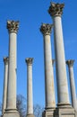 The Capitol Columns in the National Arboretum in Washington DC against a blue sky Royalty Free Stock Photo