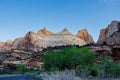 Capitol Dome in Capitol Reef National Park during spring. Royalty Free Stock Photo