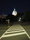 Capitol dome in Washington DC by night