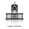 Capitol of florida. Vector illustration decorative design