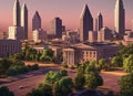 Capitol Gateway neighborhood in Atlanta, Georgia USA. Royalty Free Stock Photo