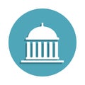 Capitol icon in badge style. One of Election collection icon can be used for UI, UX