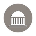 Capitol icon in badge style. One of Election collection icon can be used for UI, UX