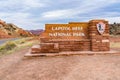 Capitol Reef National Park Entrance Sign Royalty Free Stock Photo