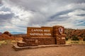 Capitol Reef National Park Entrance Sign Royalty Free Stock Photo