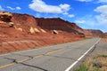 Capitol Reef National Park Road at Twin Rocks, Utah, USA Royalty Free Stock Photo