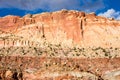 Capitol Reef scenery at sunset, views along the scenic drive following the Waterpocket Fold Royalty Free Stock Photo