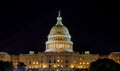 Capitol the United States building with the dome lit up at night the Senate House Royalty Free Stock Photo