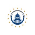 Capitol vector icon illustration Royalty Free Stock Photo