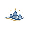 Capitol vector icon illustration Royalty Free Stock Photo