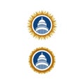 Capitol vector icon illustration Royalty Free Stock Photo