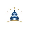 Capitol vector icon illustration Royalty Free Stock Photo