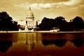 The U.S. Capitol Reflects in Sepia