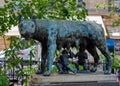 Capitoline wolf statue replica in Paris, France Royalty Free Stock Photo