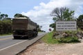 Sign forbidden to park on the shoulders on state road MG-050 Royalty Free Stock Photo