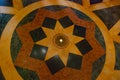 Capitolio Nacional, El Capitolio. Round geometric pattern on the floor. The interior of the building. Havana. Cuba Royalty Free Stock Photo